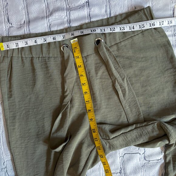Retrology Womens Air Wash Comfort Pant Elastic Drawstring Waist Olive Green Sz L - Picture 6 of 8